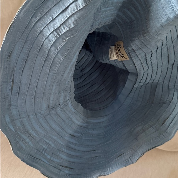 Brontë Amsterdam Blue and Gray a Women's large foldable Sun Hat 👒 - Picture 16 of 16